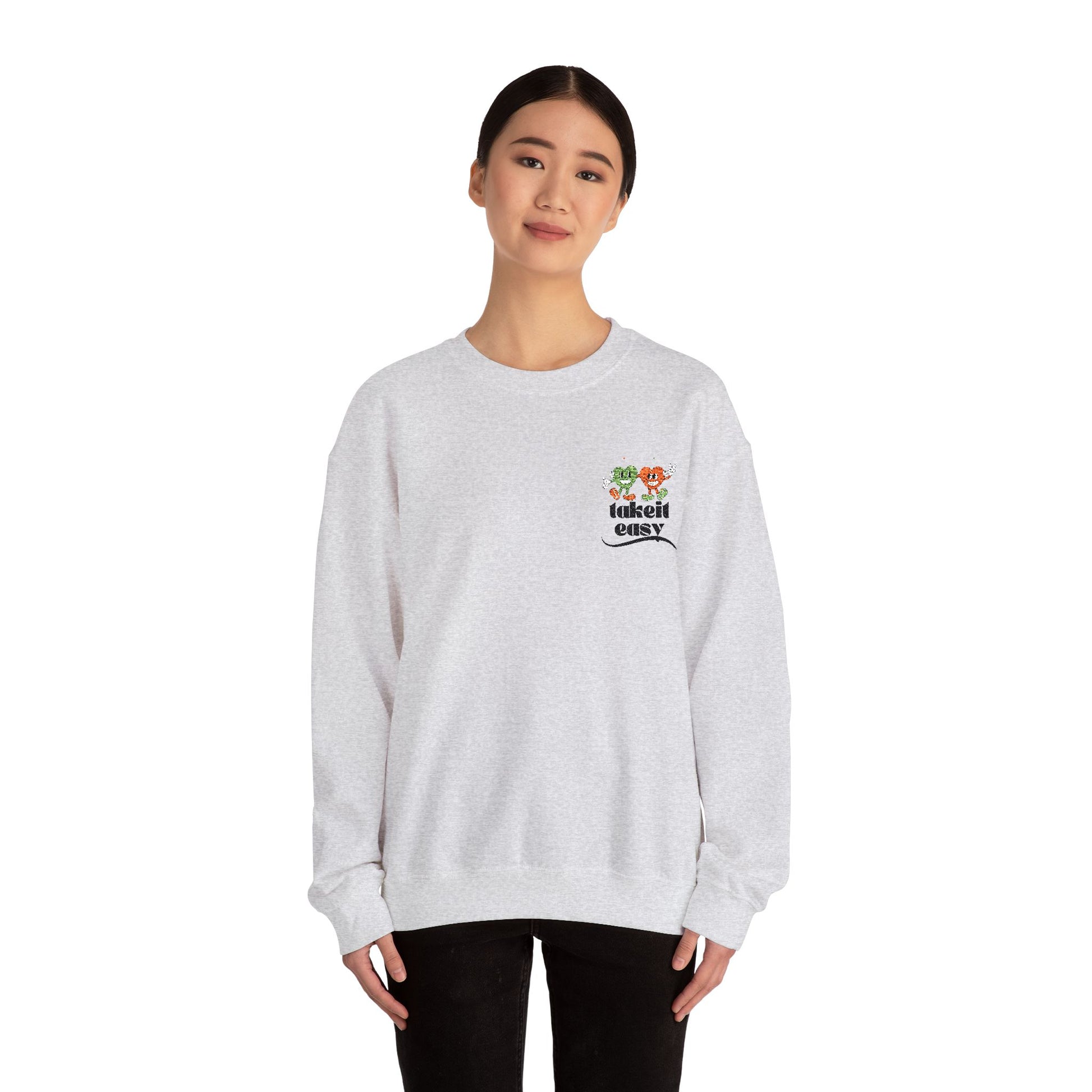 Moodly "Take It Easy" Unisex Heavy Blend™ Crewneck Sweatshirt – Stylish Comfort for Mental Health Awareness