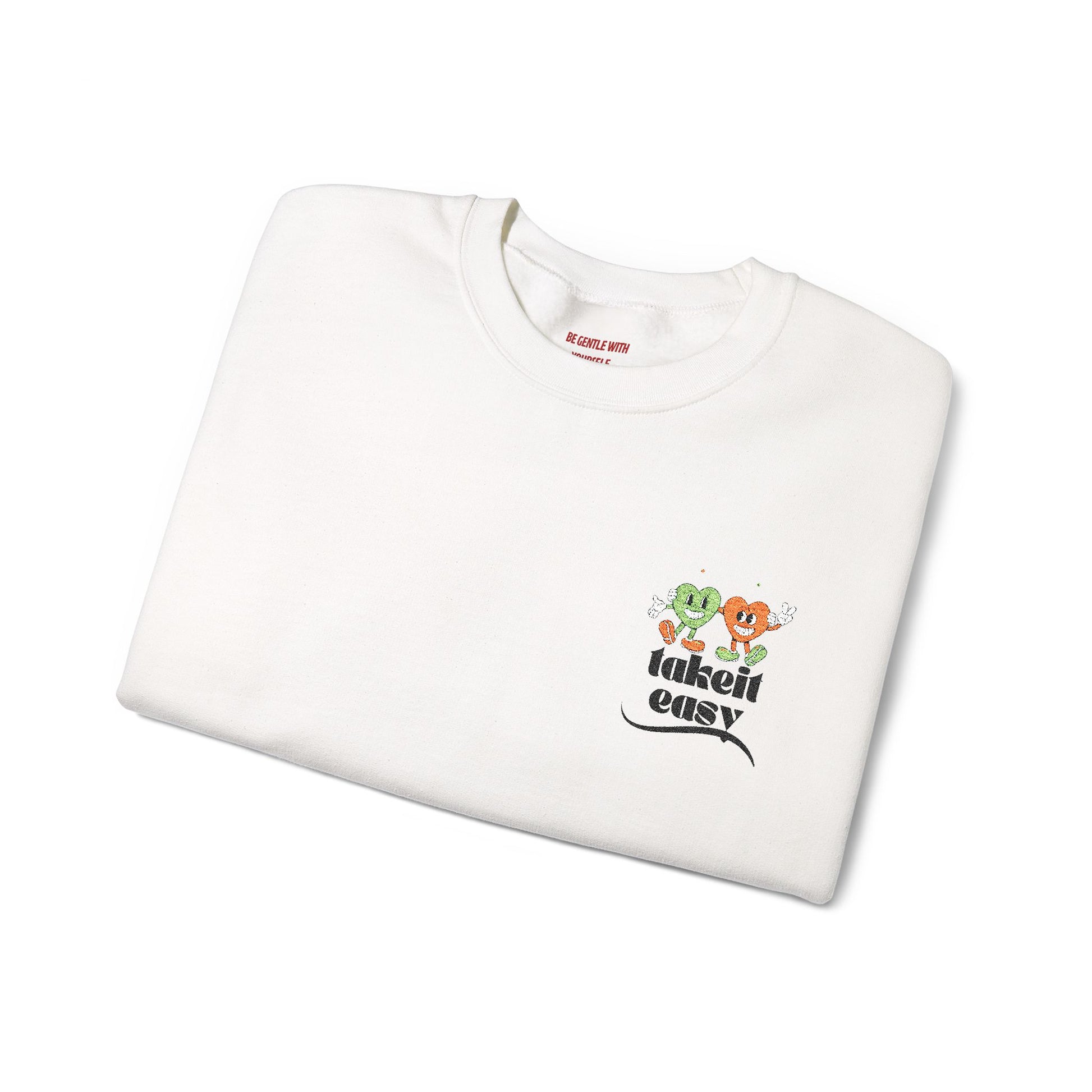 Moodly "Take It Easy" Unisex Heavy Blend™ Crewneck Sweatshirt – Stylish Comfort for Mental Health Awareness